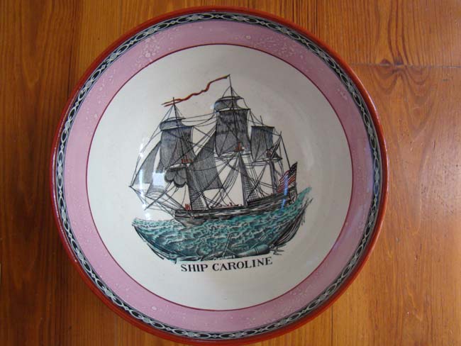A wonderful "Ship Caroline" Liverpool 'style' bowl by Adams circa 1900 — image 2